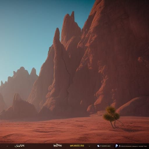 Desert Monolith: Detailed Matte Painting