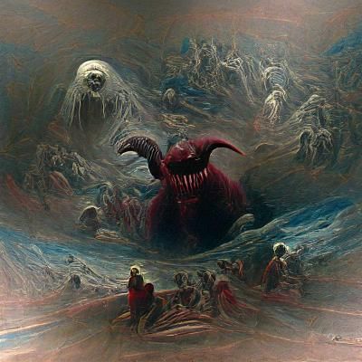 Terrifying Planet of Evil in Gothic Horror Style