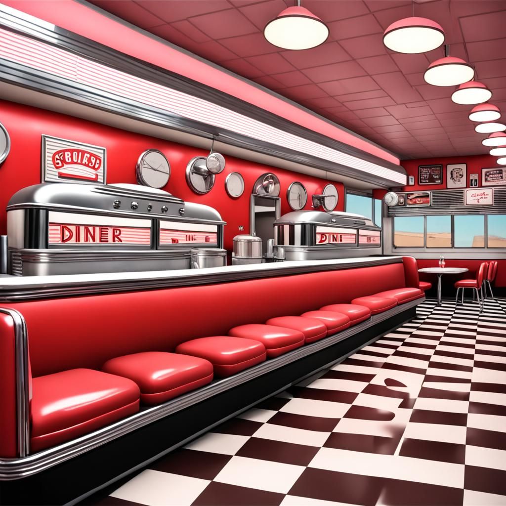 Classic 1950s Diner Interior