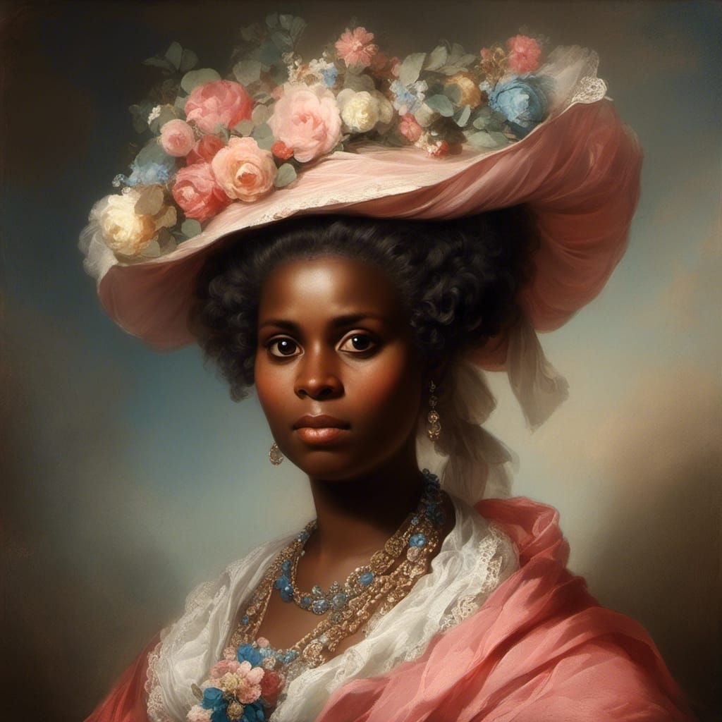 Rococo Portrait of a German African Woman