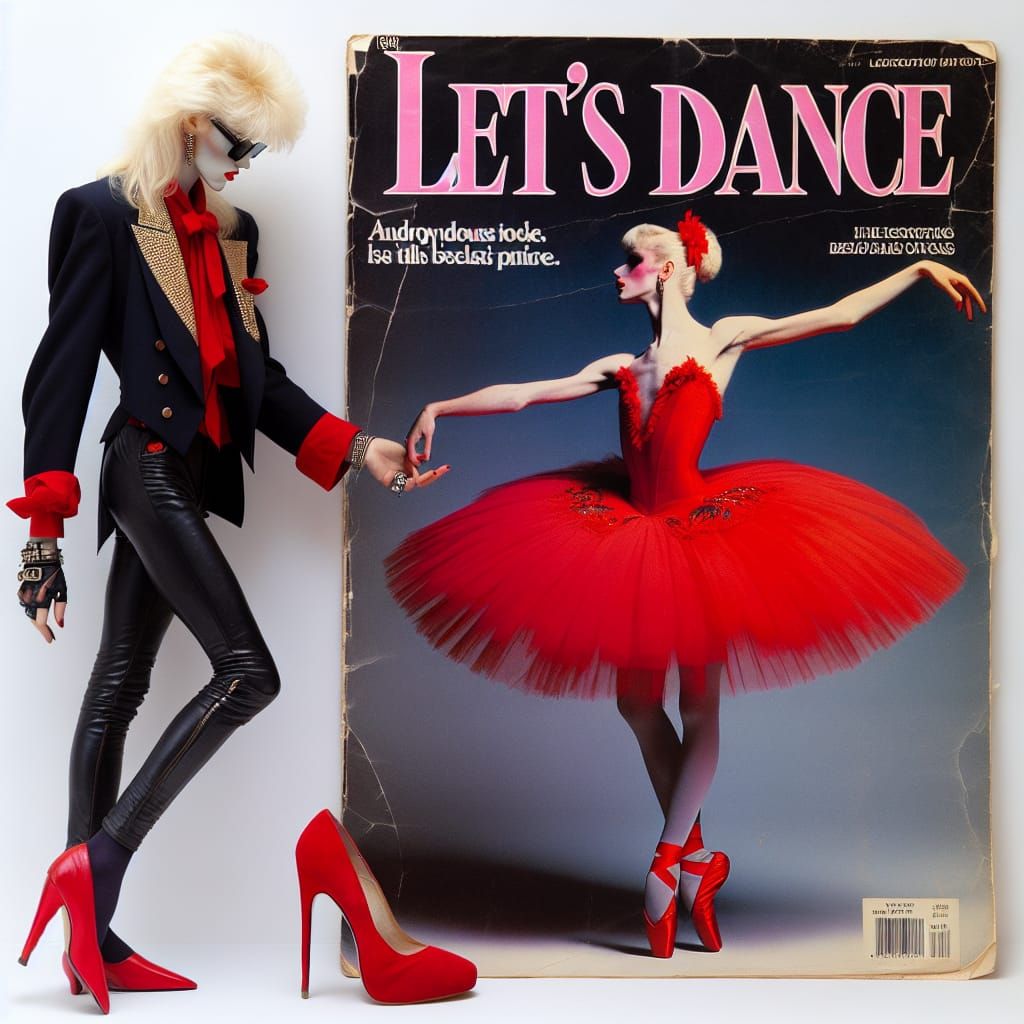 1984 Fashion Magazine Cover with Androgynous Rockstar