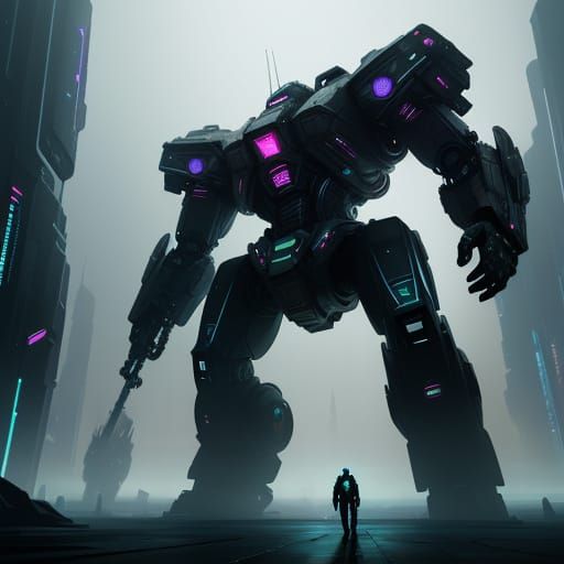 Epic Futuristic Metropolis in Orbiting Space, Rendered in Hy...