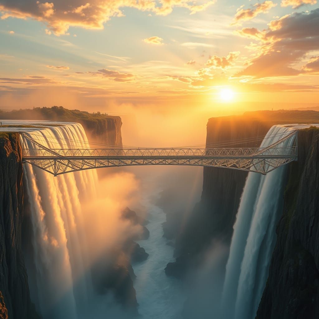 Crystal Bridge in Sunset Glory