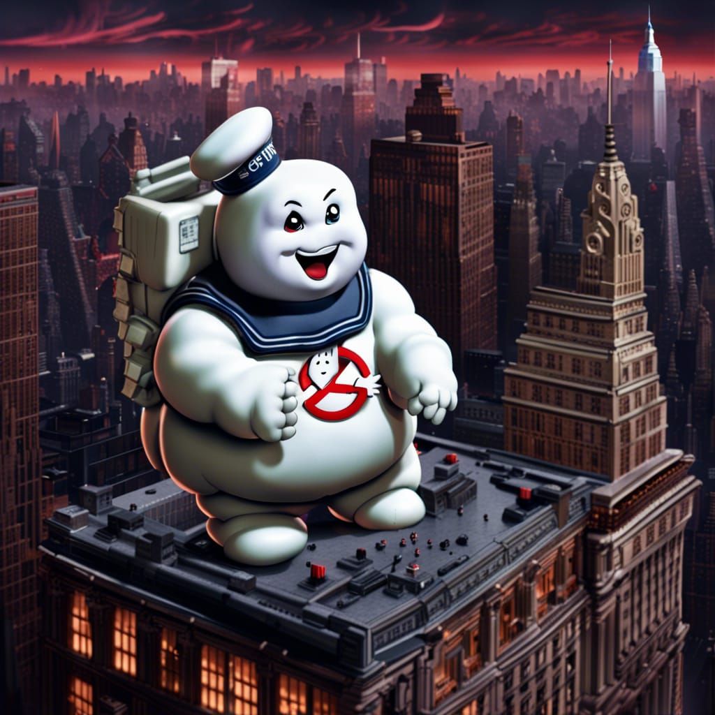 Stay-Puft Marshmallow Man Towers Over New York