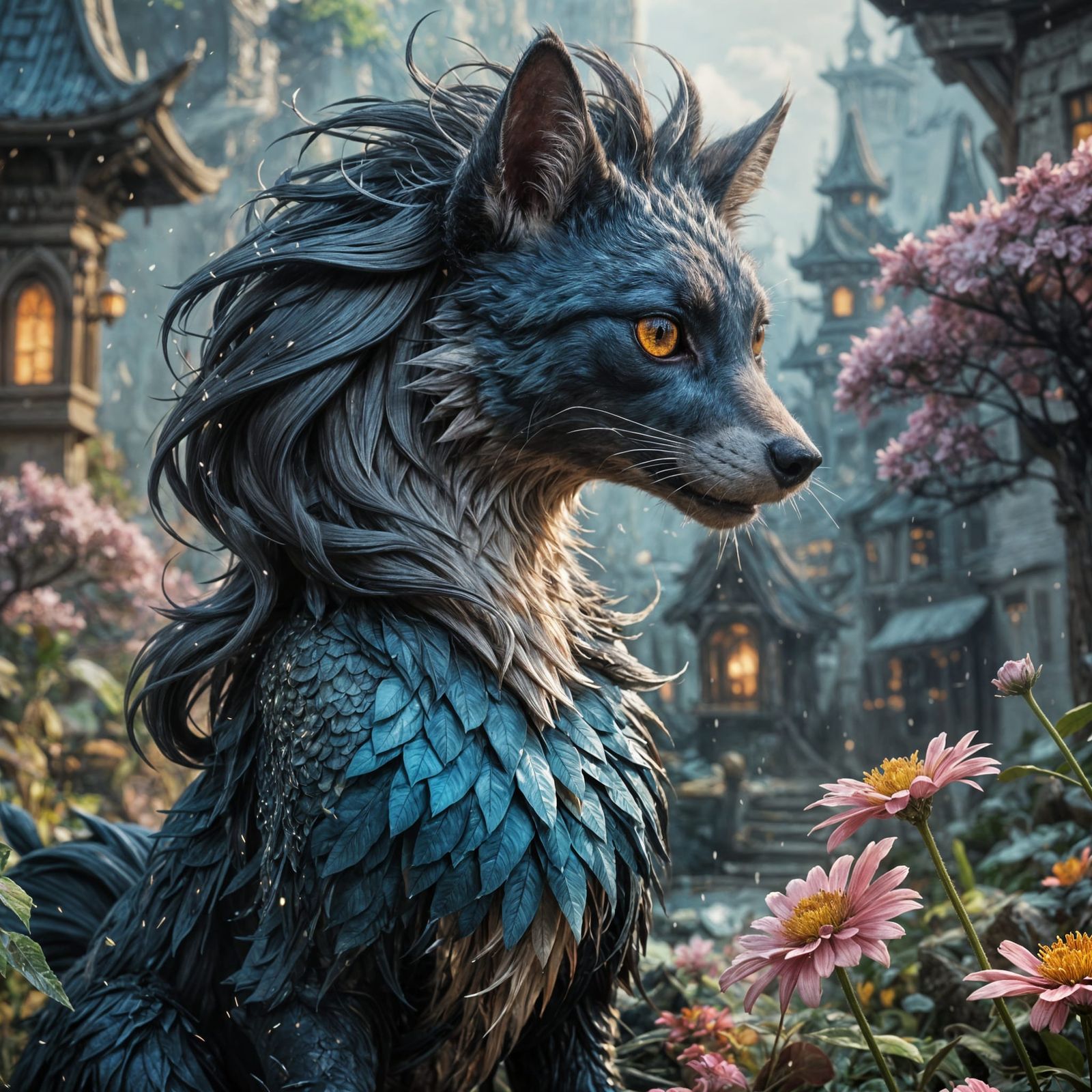 Intricate Fantasy Animal in Detailed Digital Art
