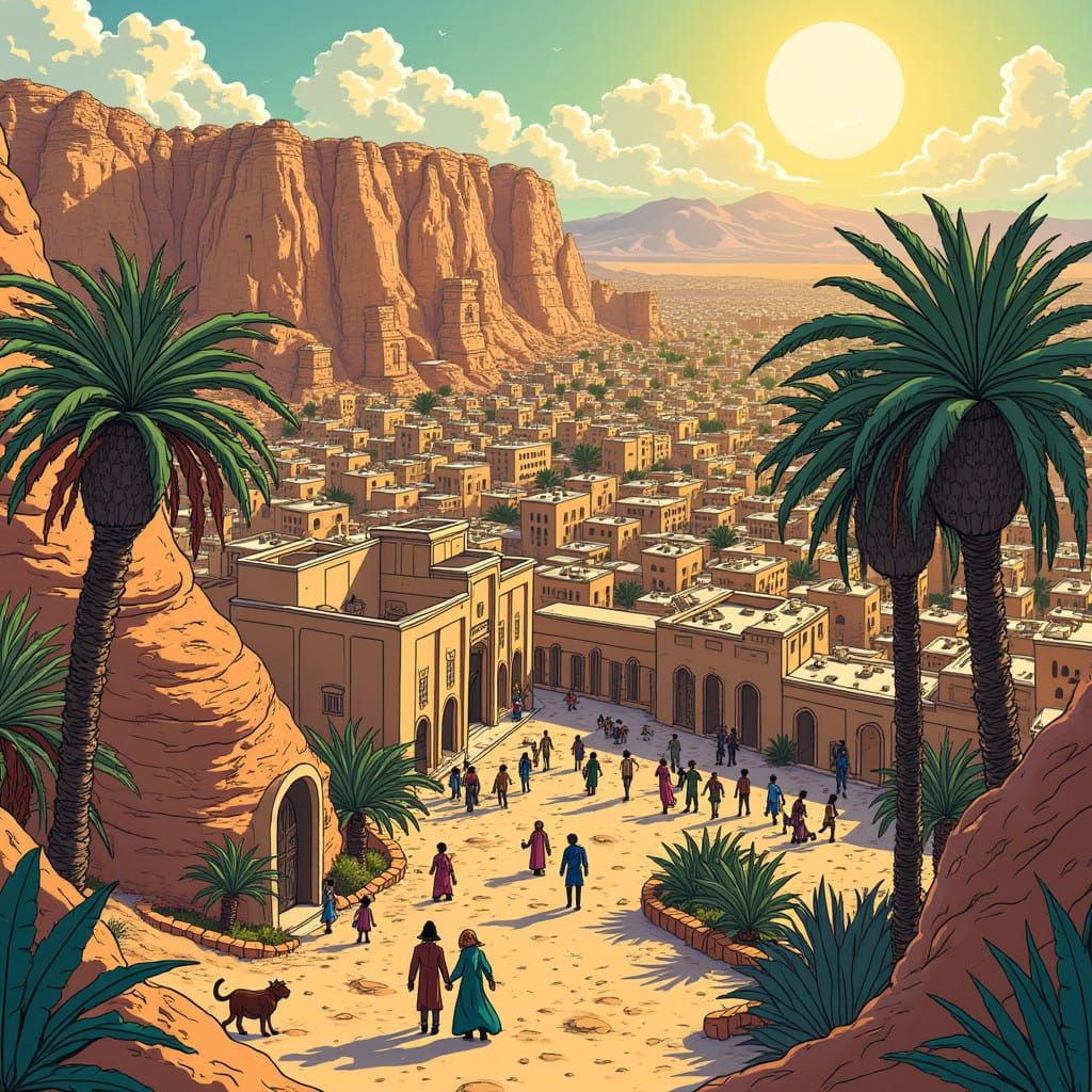 Ancient Petra Meets Modern Anime in Vibrant Jordanian Histor...