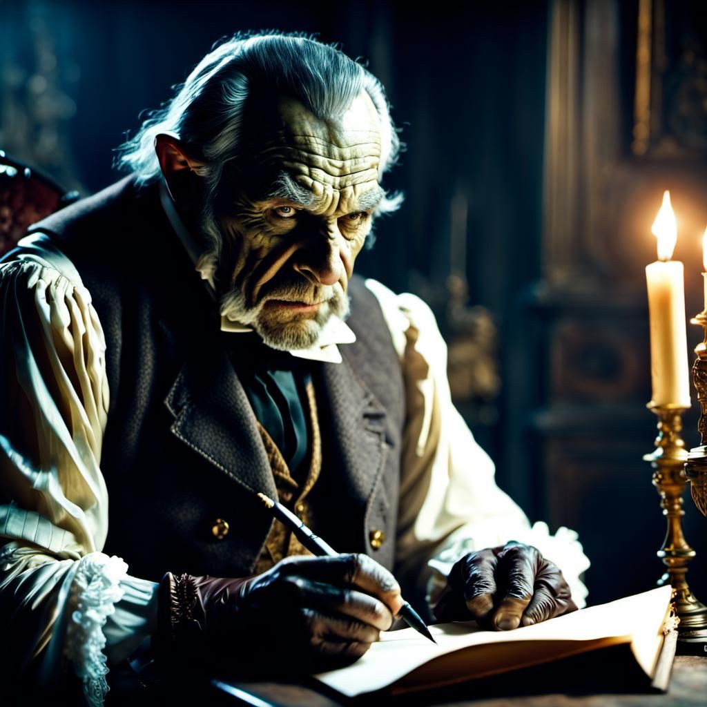 Victorian Orc Gentleman Writing Notes