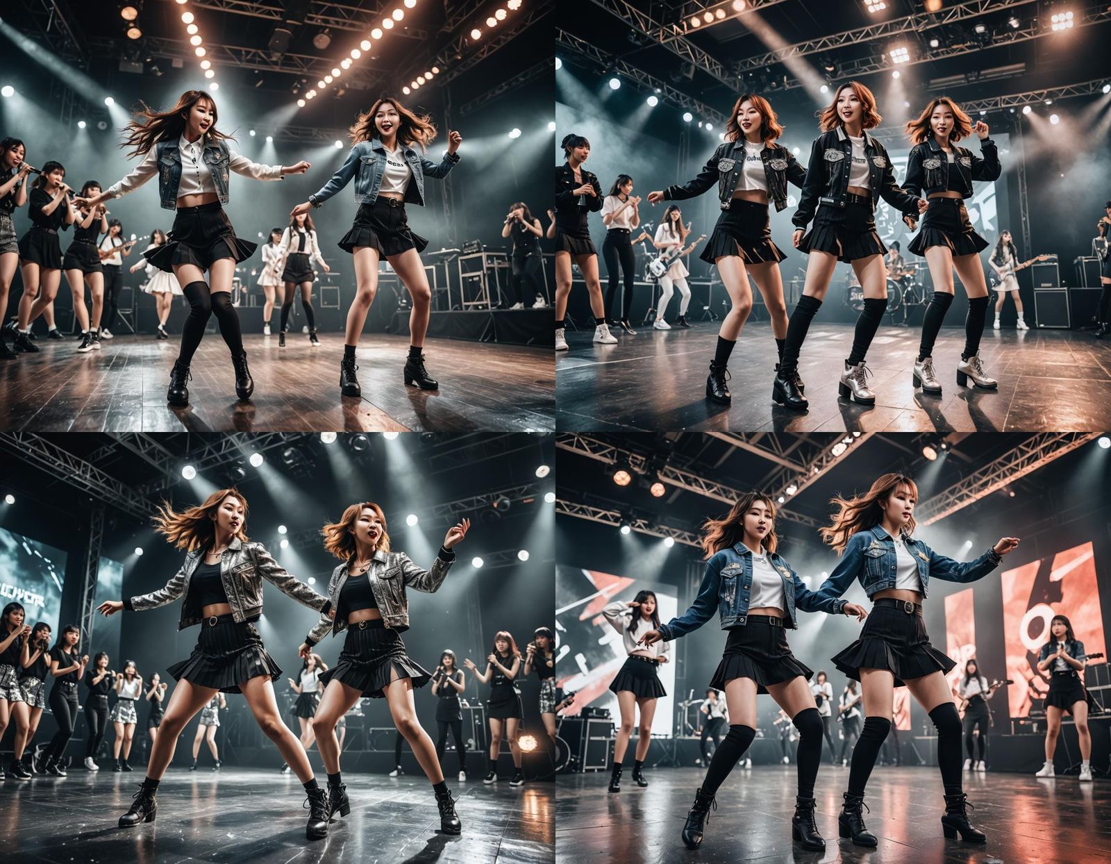 Two K-Pop Stars Dancing on Stage