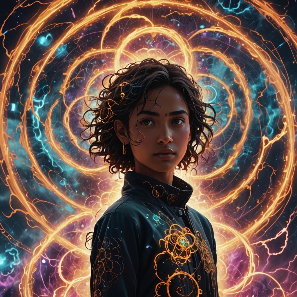 Surreal Digital Storm with Cosmic Energy Manipulation