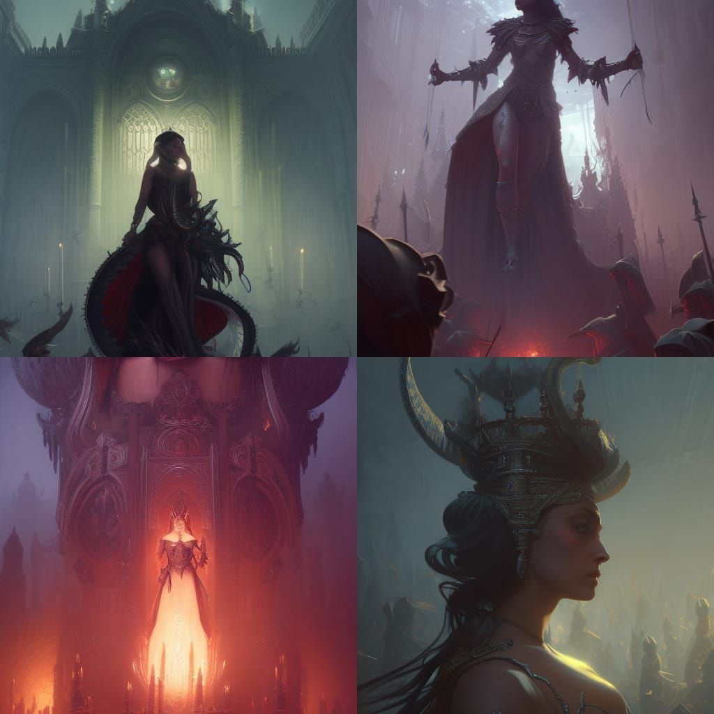 Queen Esther Montour: Dark Fantasy Concept Art