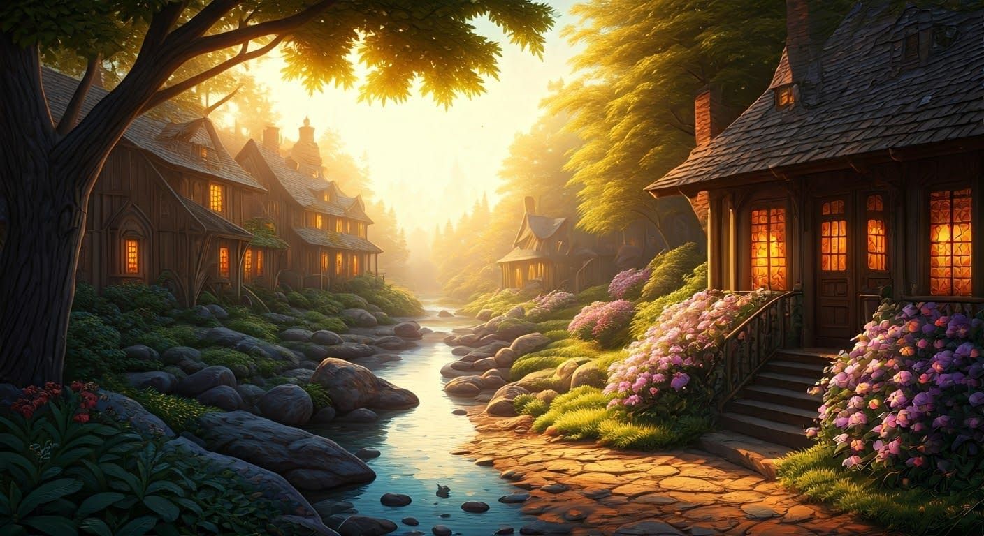 Ethereal Animal Portrait in Golden Hour Light