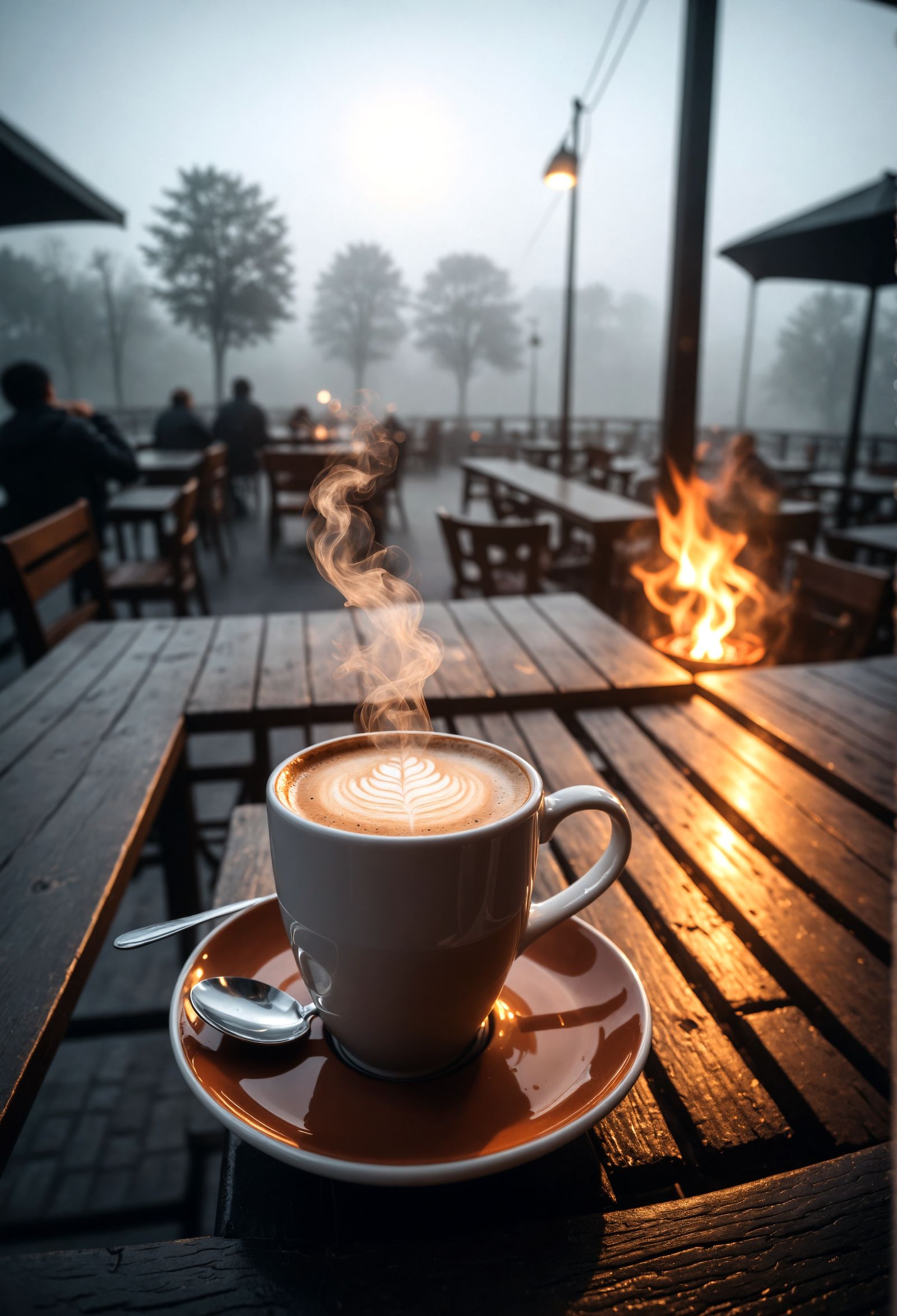 Early Morning Coffee in Hyperrealistic Style