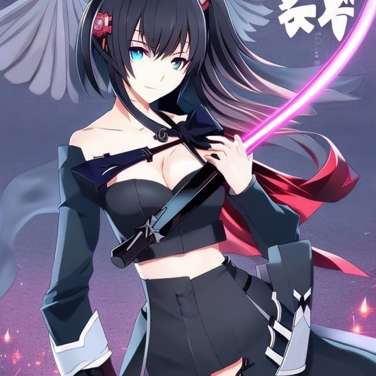 Anime Ninja Woman with Sword