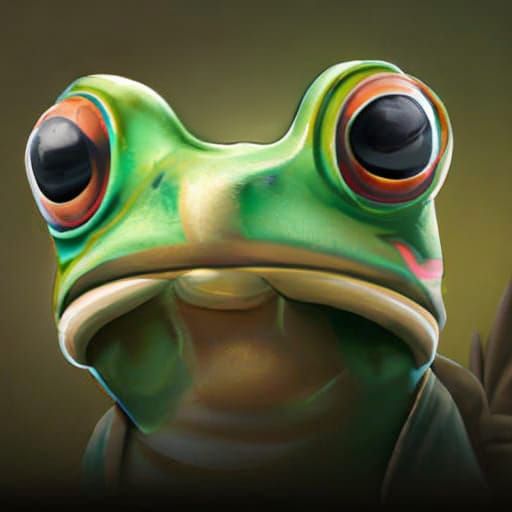 Frog Warrior Portrait in Hyperdetailed Fantasy Style