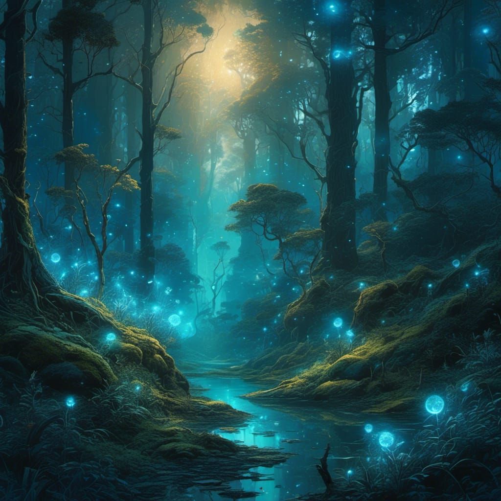 The azure underground forest