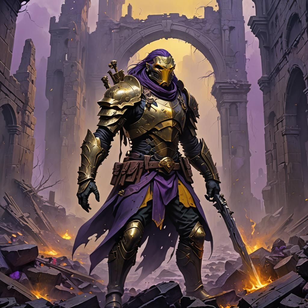 Dark Fantasy Portrait in Art Nouveau Style