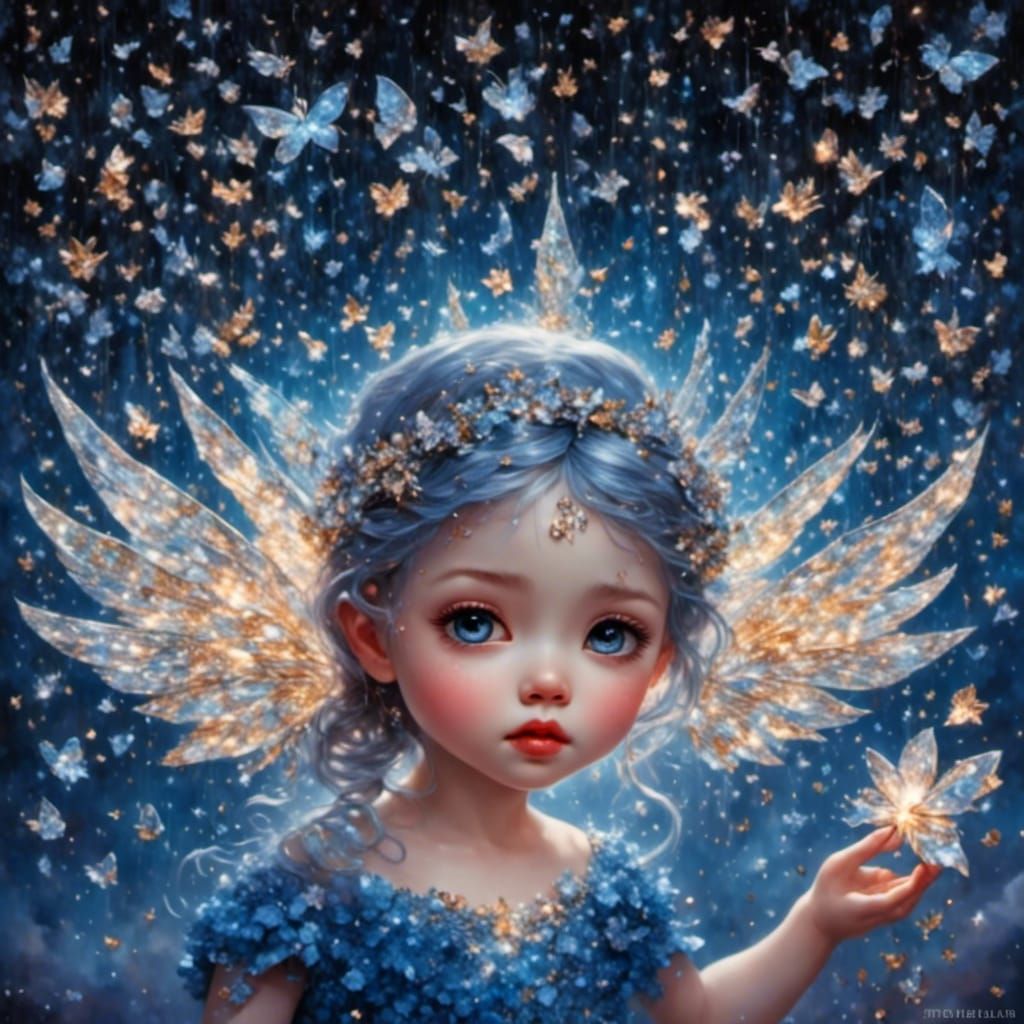 Crying Fairy Animal with Silver Tears
