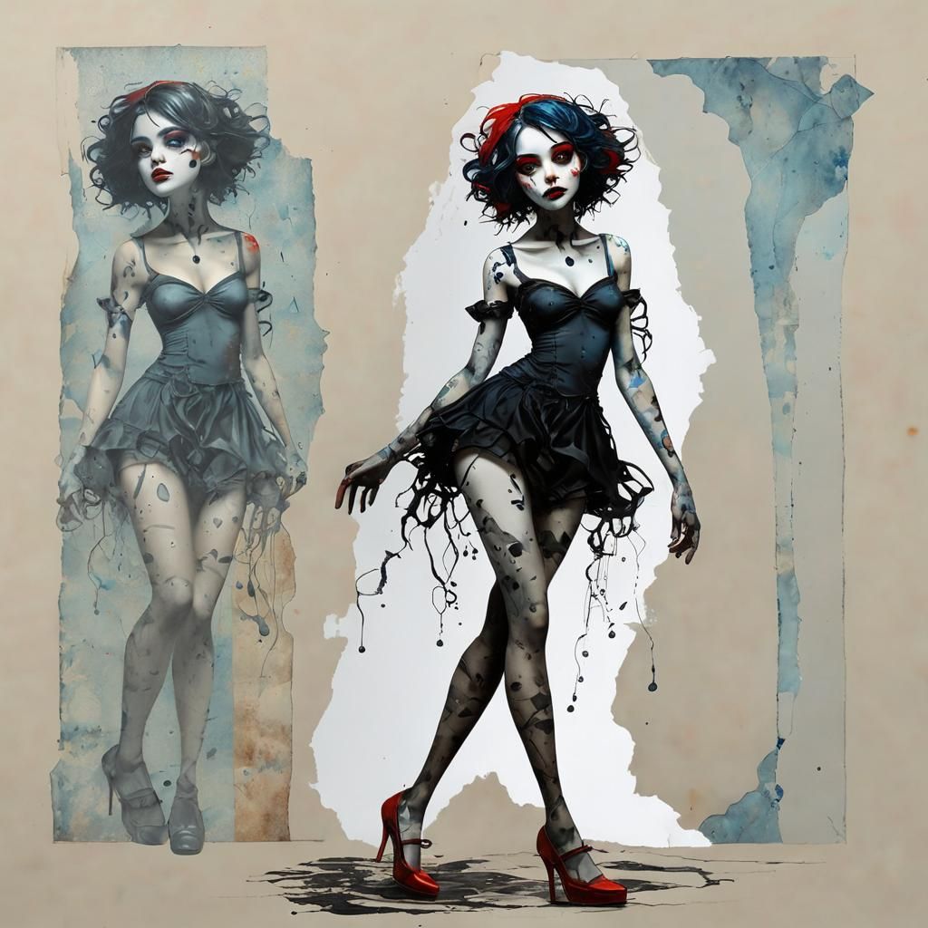 Molten Topology with Technical Drawing Elements