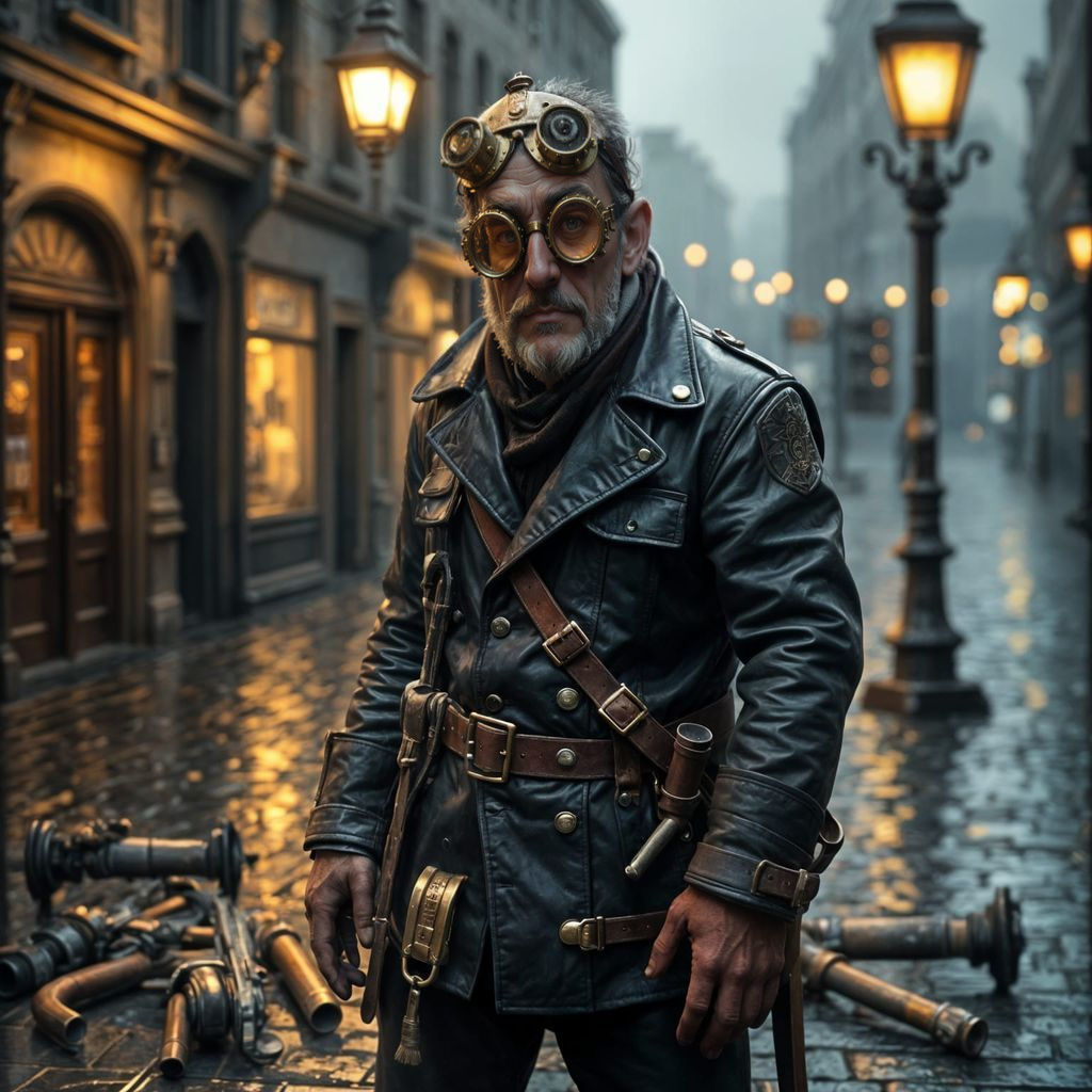 Steampunk Engineer in Victorian London