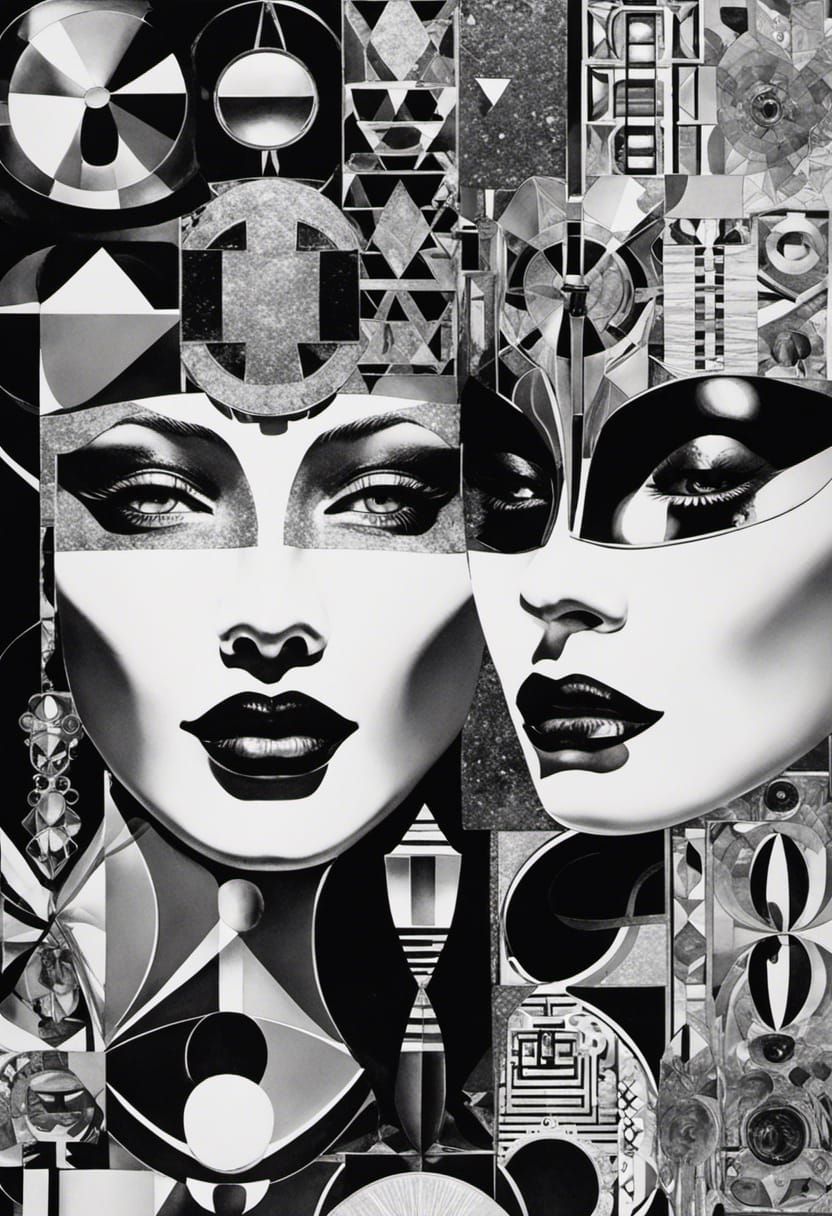 Bohemian Masks in German Expressionist Style