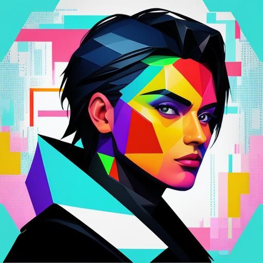 Cuty panda, designed in a minimalistic,  3D style reminiscen...