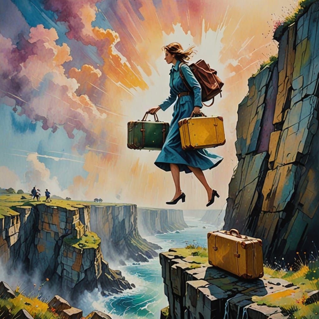 Dreamlike Scene of Chaos and Abandon