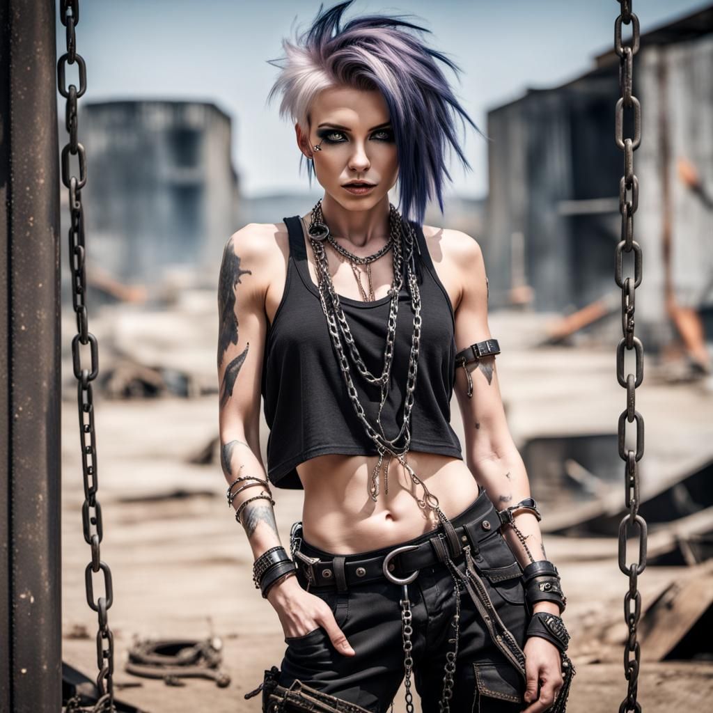 Wasteland Woman in Post-Apocalyptic Setting