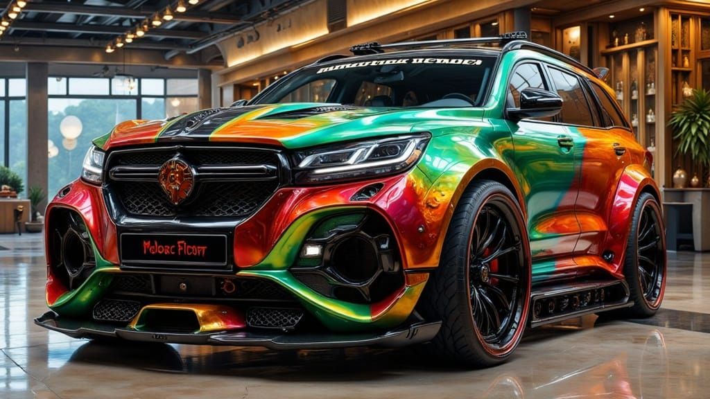 Custom SUV in Lavish Showroom with Spectral Gradient Paint