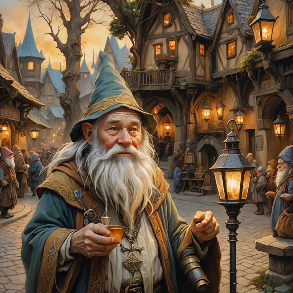 Gnome Bard's Tale: Fantasy Realism in Oil