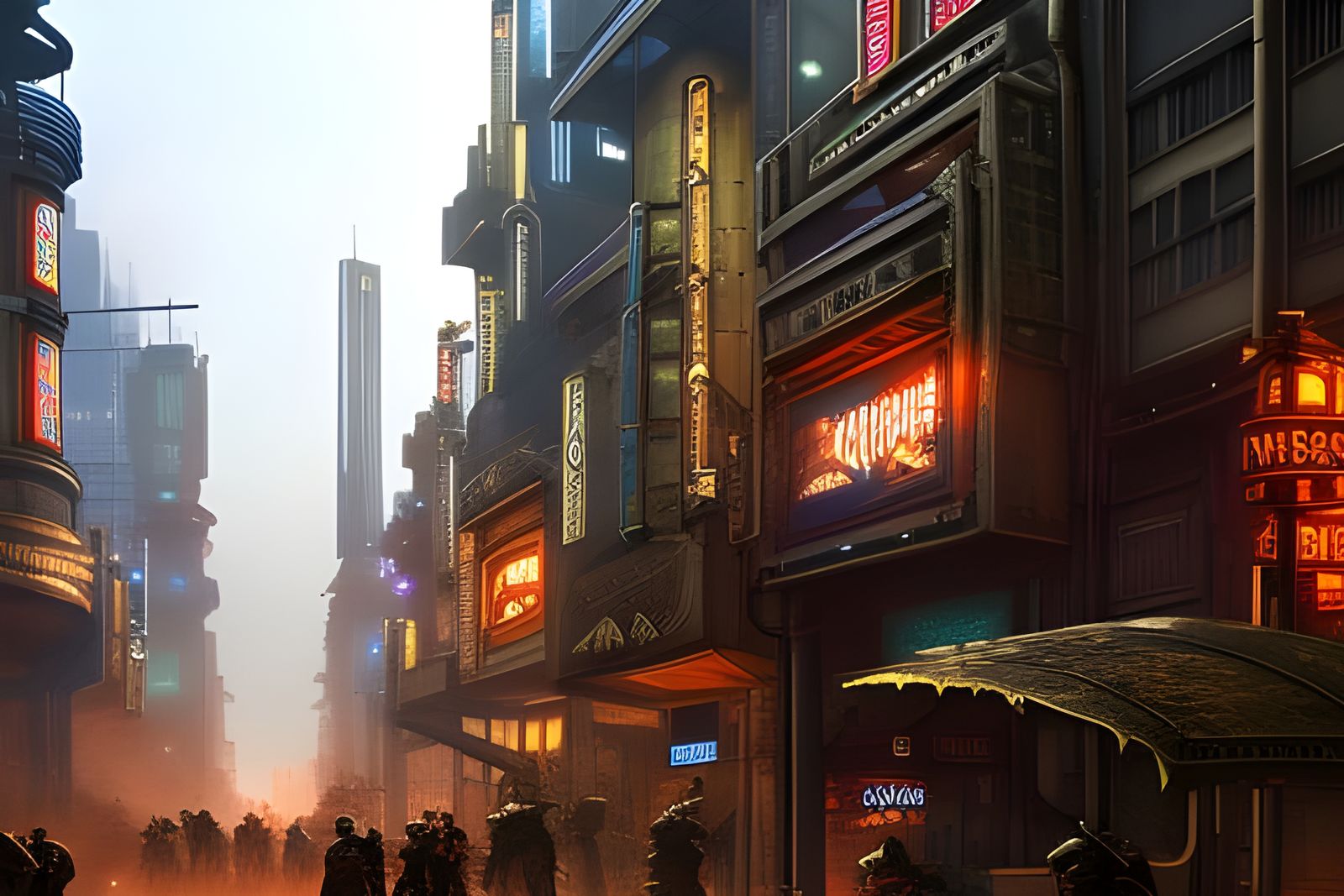 Armored Building in Savage Steampunk City