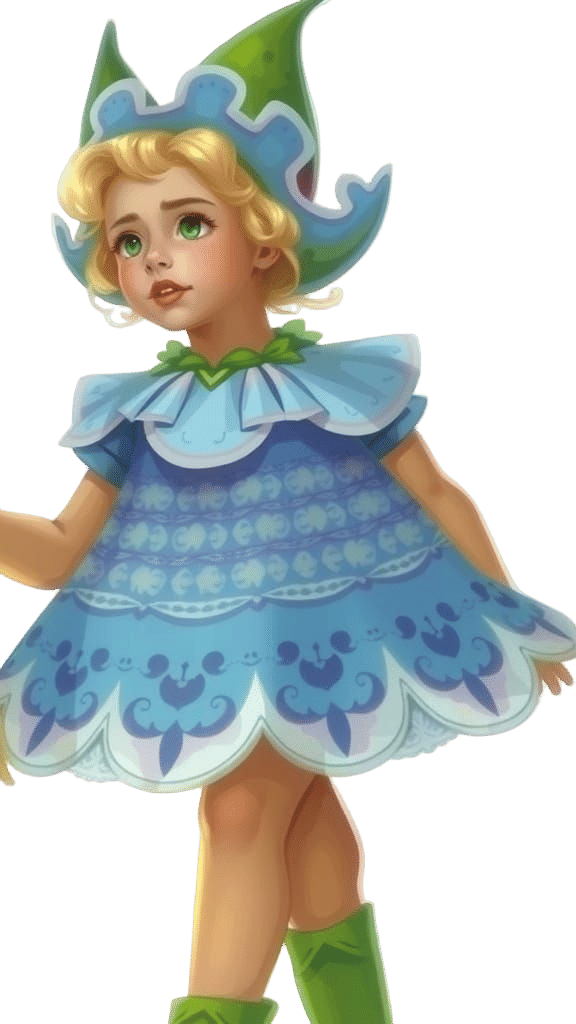 Bellflower Girl in Meadow: Hyperrealistic Splash Art