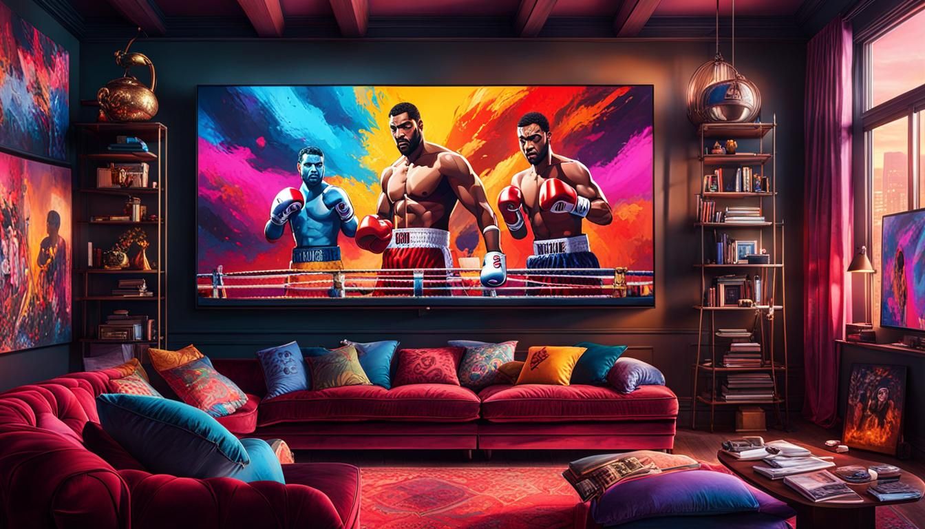 Home Boxing Match in Cyberpunk Style