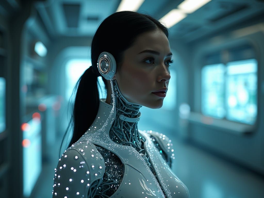 Cyberpunk Commander in Chiaroscuro