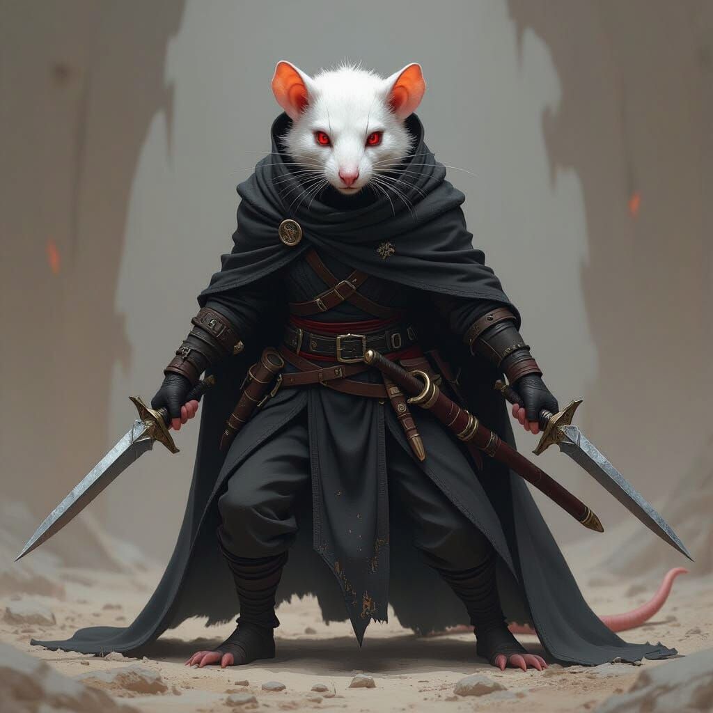 Dnd Rogue Rat Shifter Concept Art
