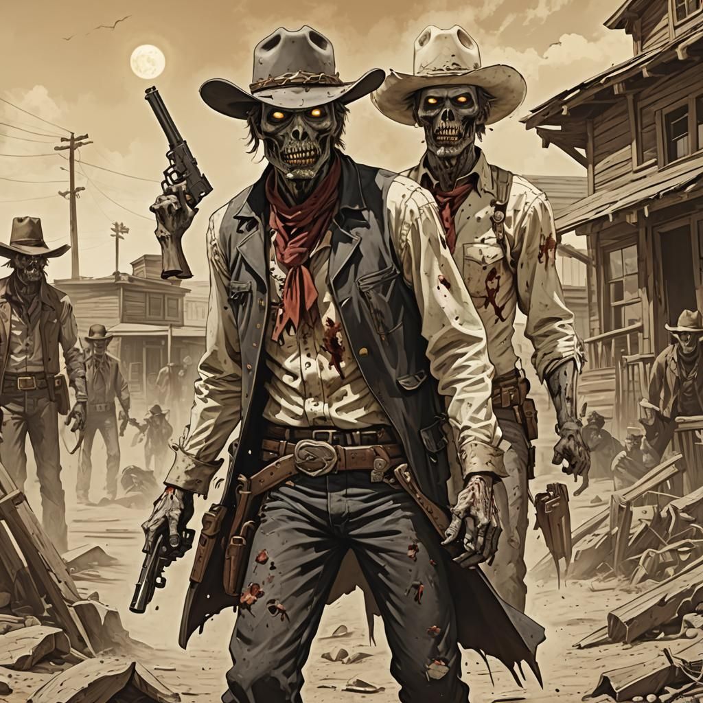Zombie Cowboy at High Noon