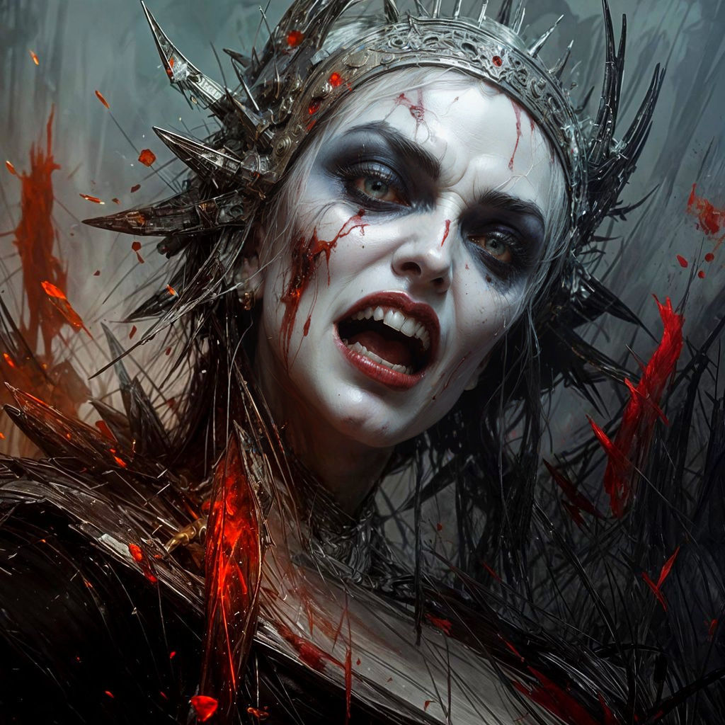 Vampire Queen in Haunting Photorealistic Portrait