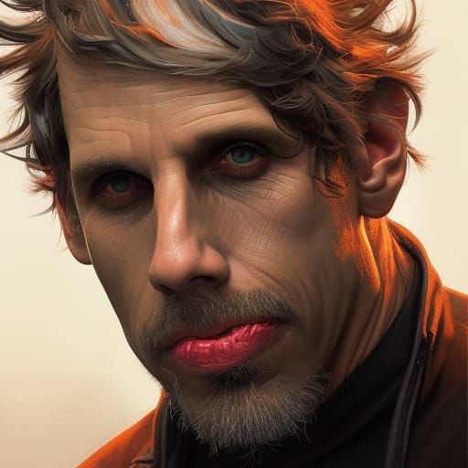 Demonic Ben Stiller Portrait in Artgerm Style