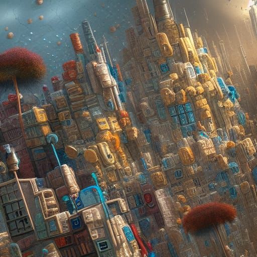 Sneaker City: A Fantastical Matte Painting