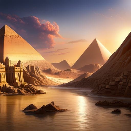 Detailed Matte Painting of Egypt in Unreal Engine 5