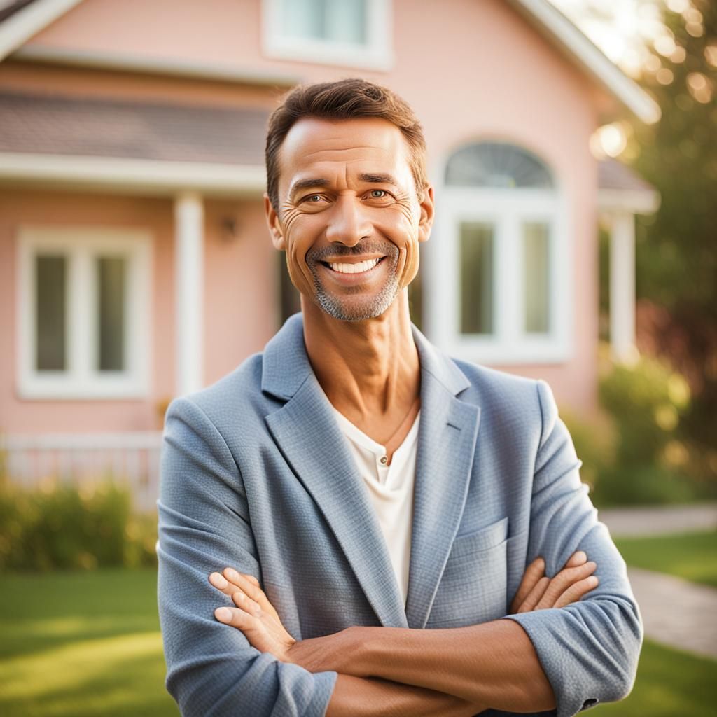 Smiling Realtor Portrait with Soft Natural Lighting