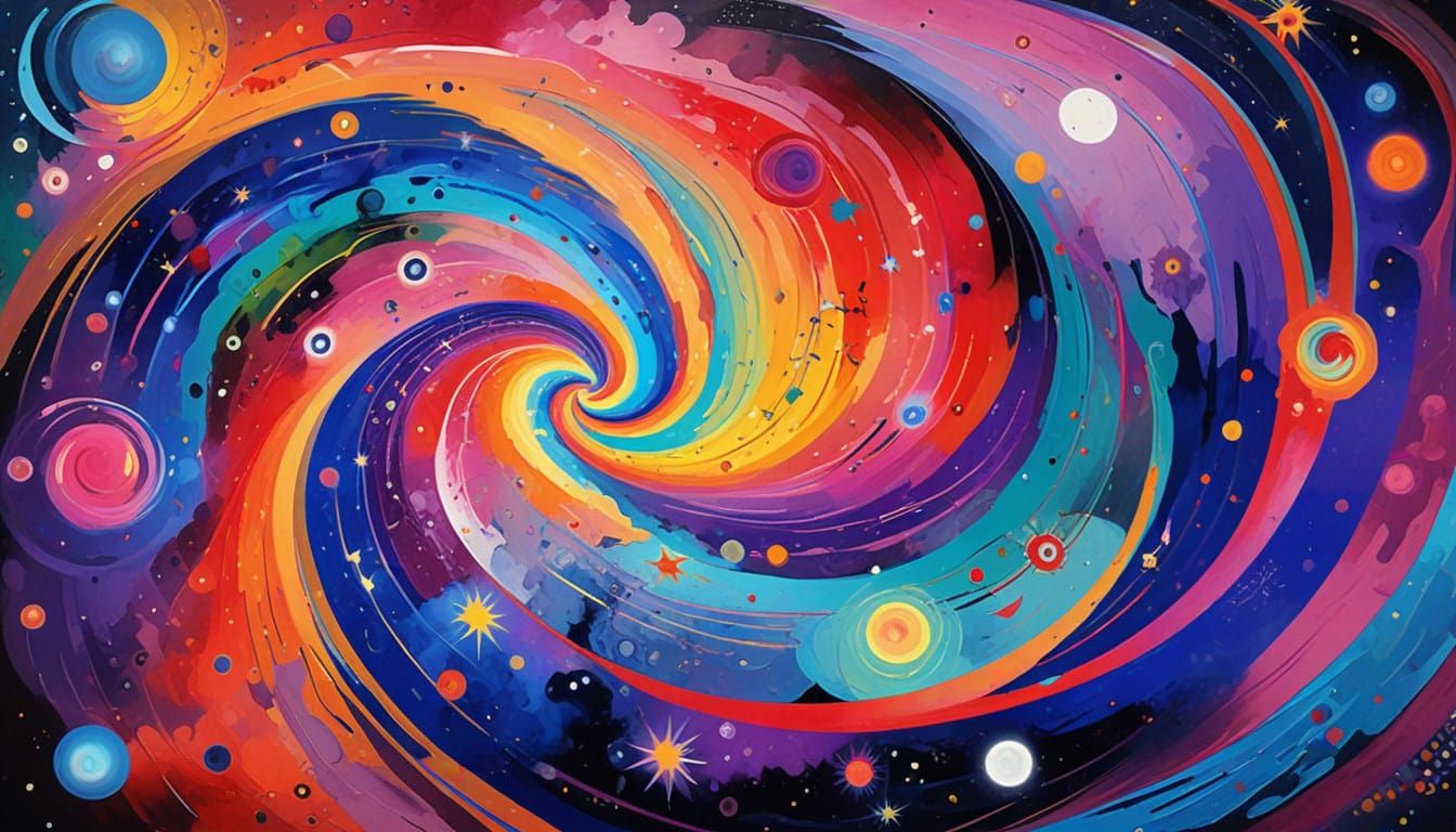 Cosmic Baroque Masterpiece in Abstract Fauvist Expressionism