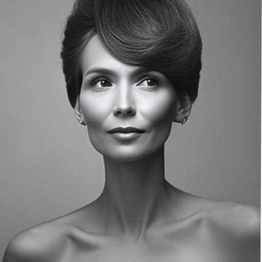 Hyperrealistic Photo of a Slim Woman in Her Forties