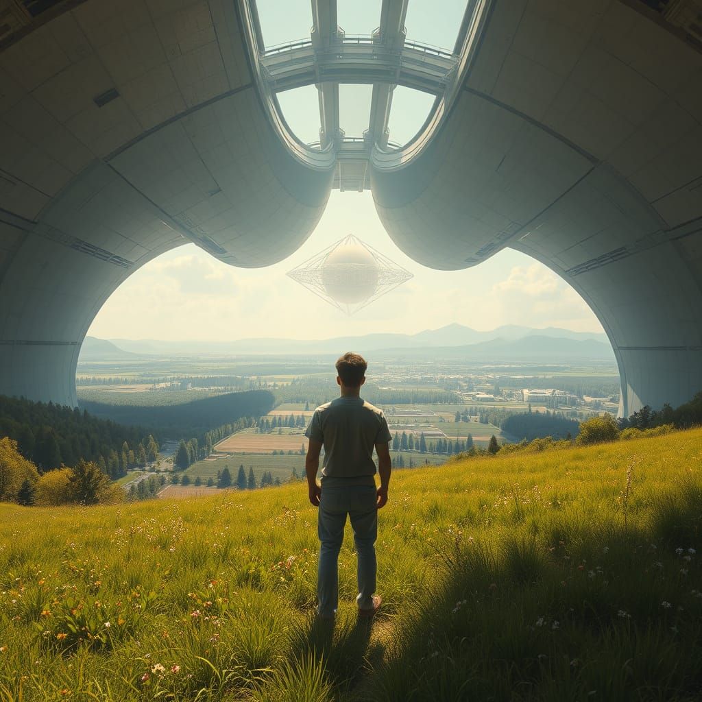 Futuristic Cityscapes Within a Cosmic Oasis