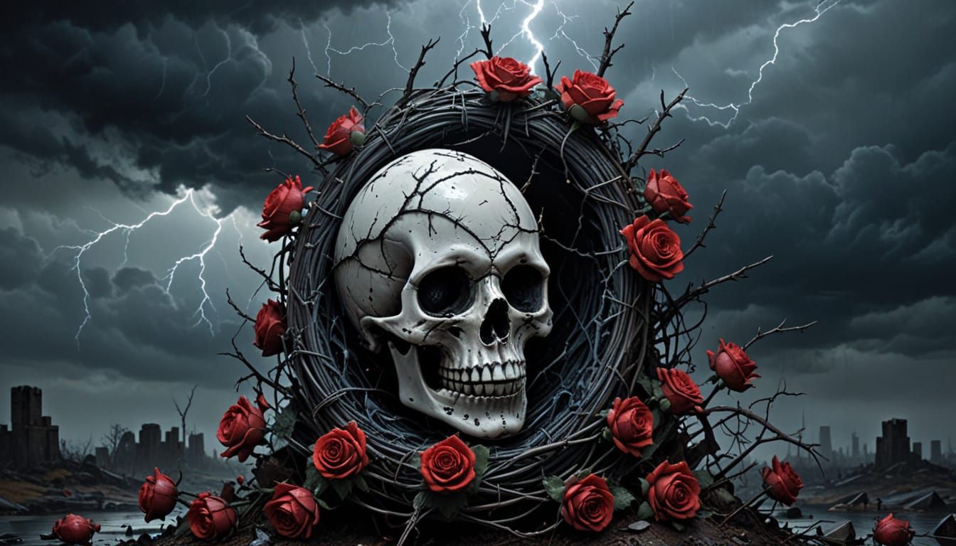 Dark Fantasy Comic Book Art: Cracked Porcelain Egg of Doom