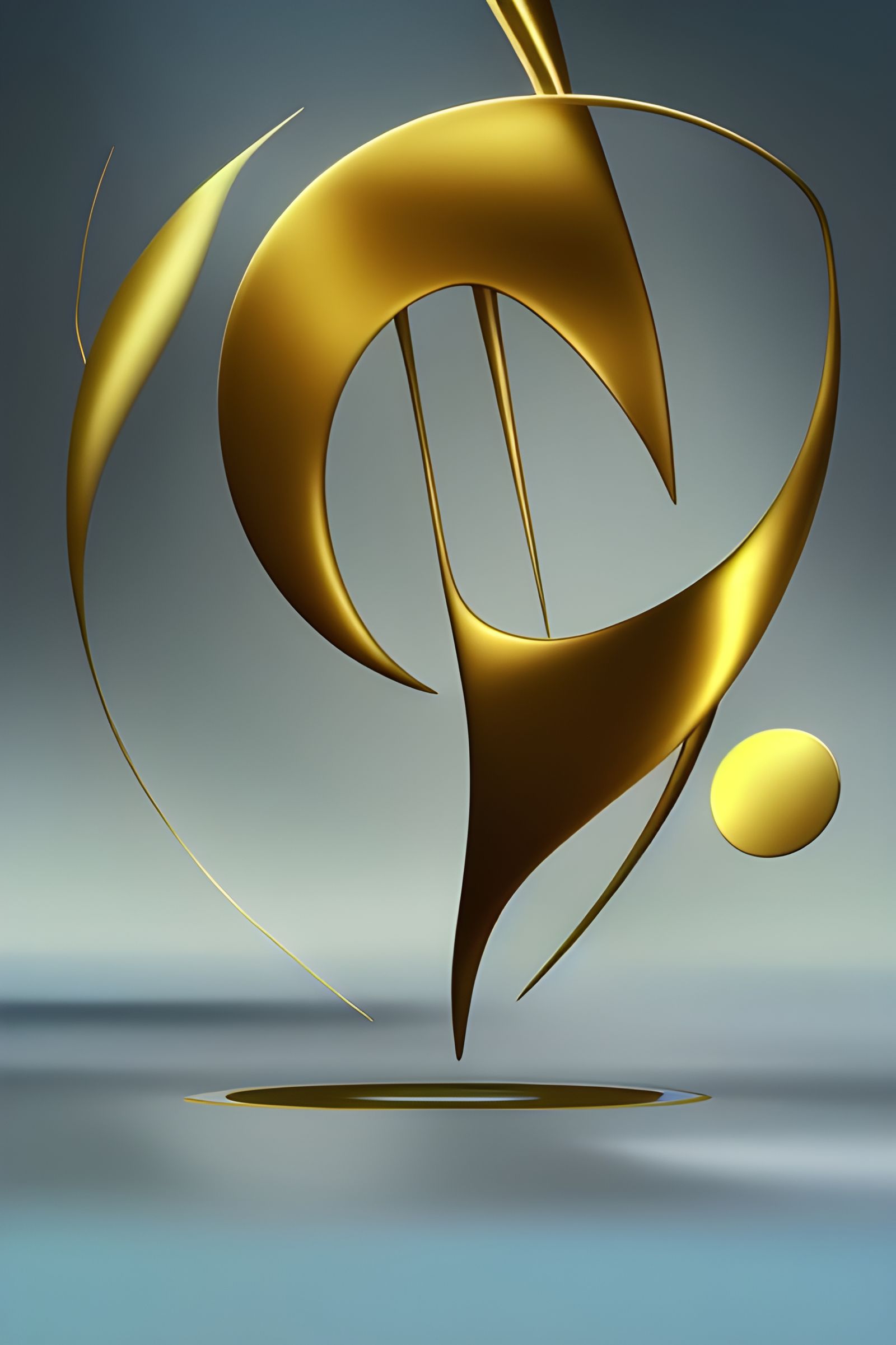Abstract Blending Cycles with Gold: Matte Painting