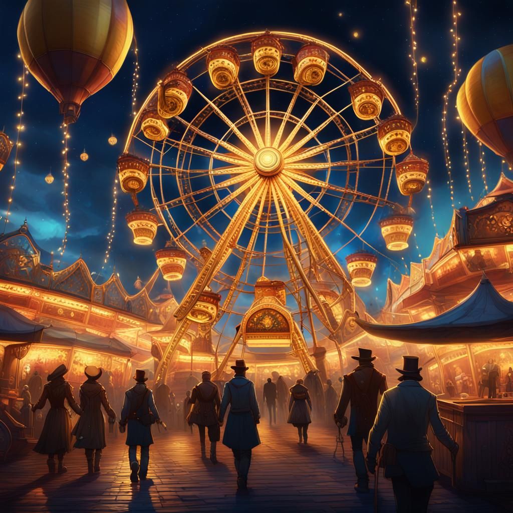 Steampunk Ferris Wheel at Mystical Carnival