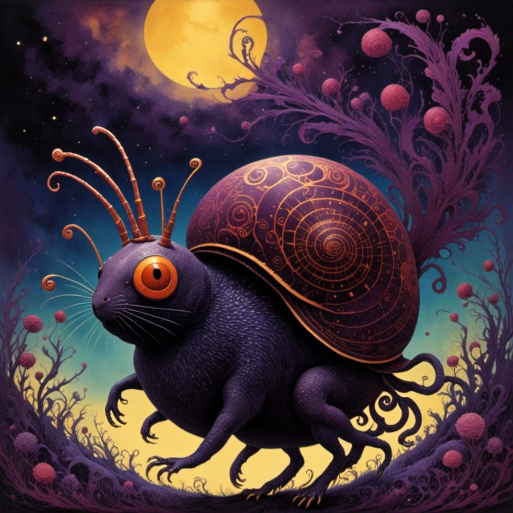 Violet Cicada Song: An AI-Generated Image