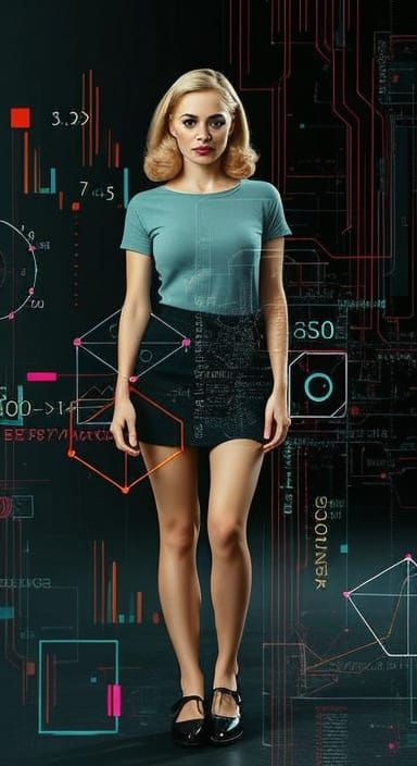 Glitch Art Fusion: Digital Artifacts and Fractal Patterns