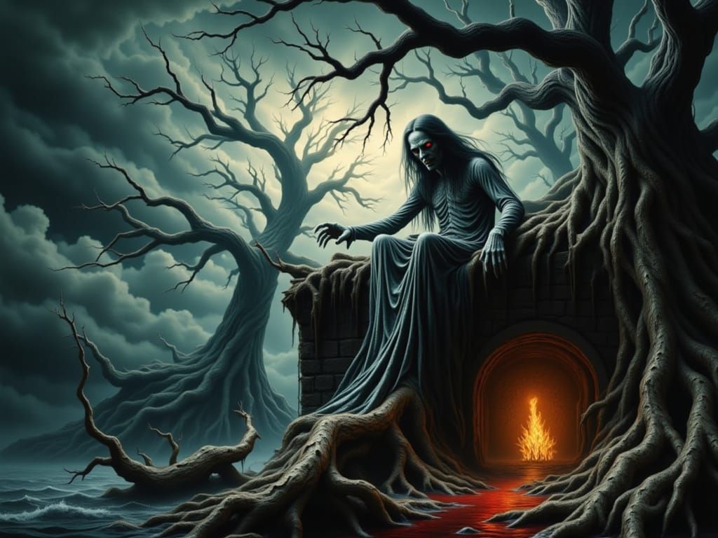 Nightmarish Mindscape in Horrorcore Style