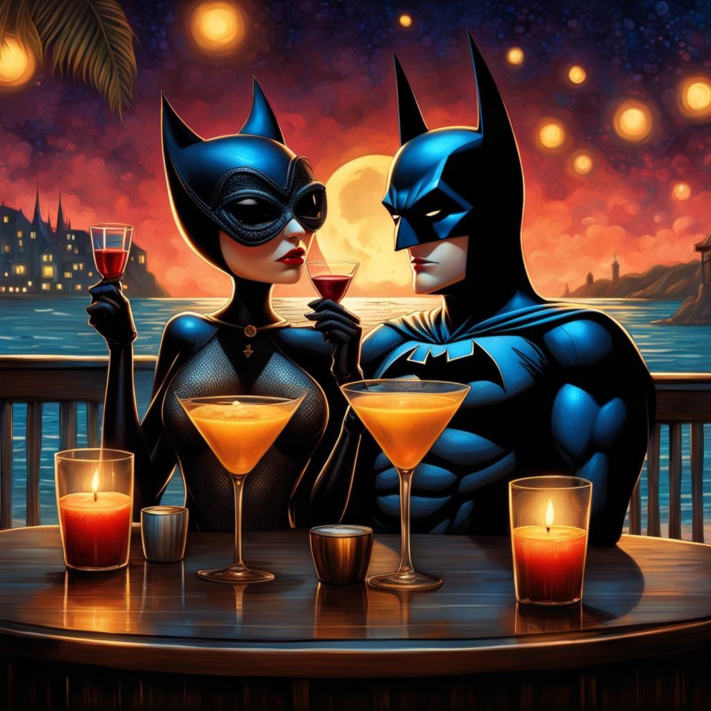 Batman and Catwoman: Romantic Beach Getaway